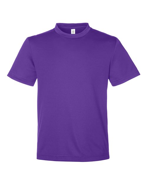 Youth Zone Performance Mesh T-Shirt - Sport Purple Front