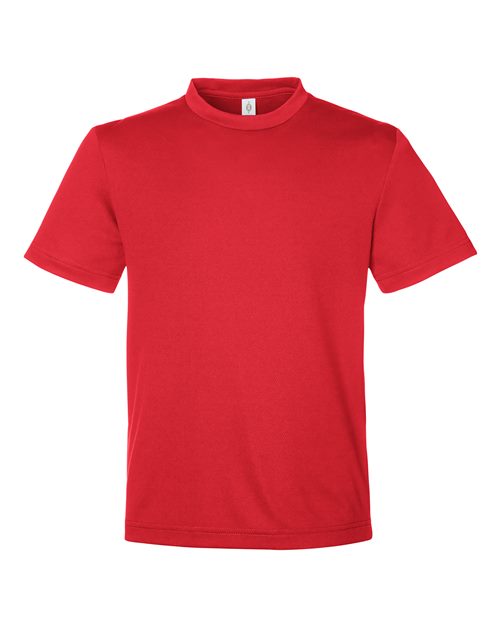 Youth Zone Performance Mesh T-Shirt - Sport Red Front