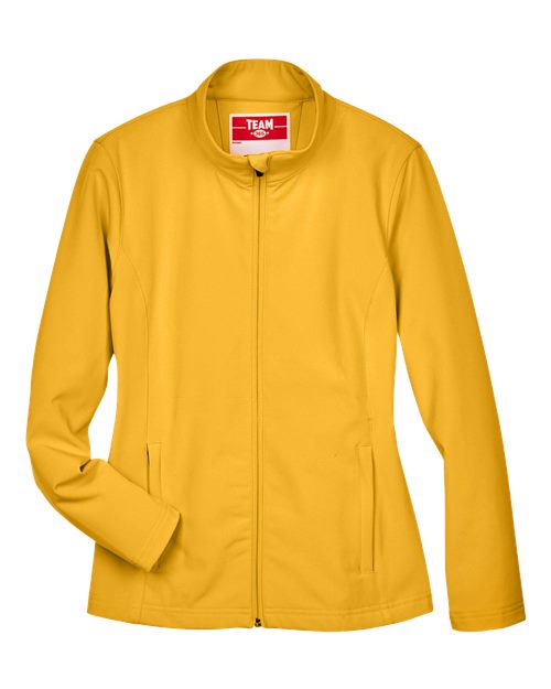 Women's Leader Soft Shell Jacket - Sport Athletic Gold Front