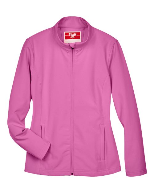 Women's Leader Soft Shell Jacket - Sport Charity Pink Front