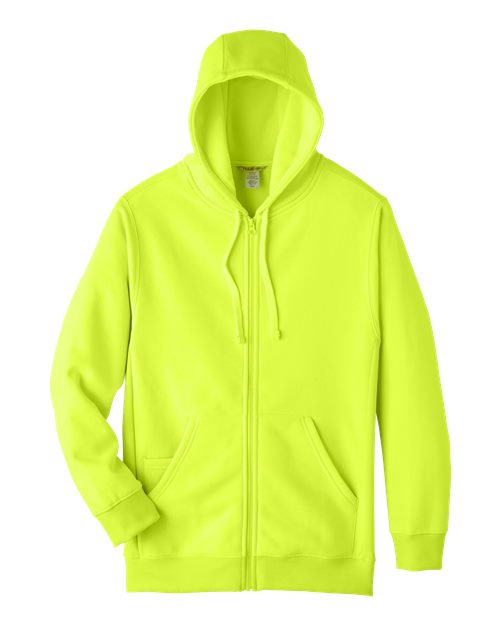Unisex Zone HydroSport™ Heavyweight Full-Zip Hooded Sweatshirt - Safety Yellow Front
