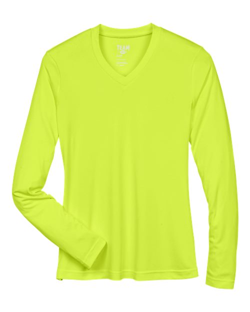 Women's Zone Performance Long Sleeve T-Shirt - Safety Yellow Front