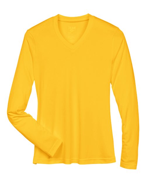 Team 365 Women's Zone Performance Long Sleeve T-Shirt - Sport Athletic Gold Front