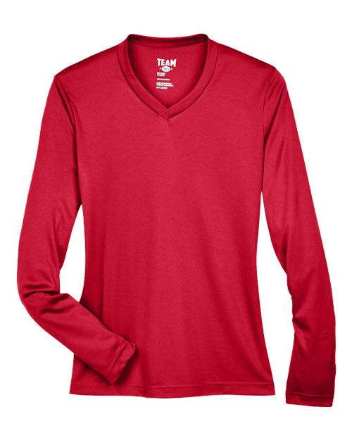 Women's Zone Performance Long Sleeve T-Shirt - Sport Red Front