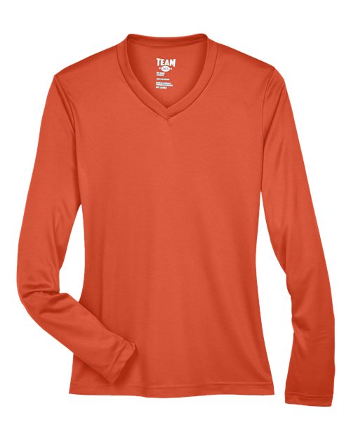 Women's Zone Performance Long Sleeve T-Shirt - Sport Orange Front