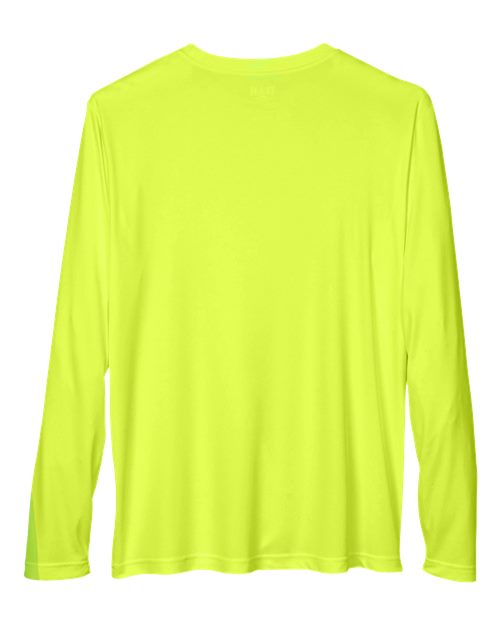 Men's Zone Performance Long Sleeve T-Shirt - Safety Yellow Back