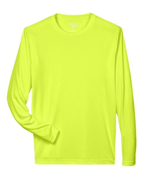 Men's Zone Performance Long Sleeve T-Shirt - Safety Yellow Front