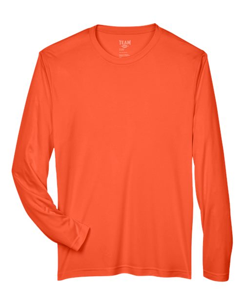 Men's Zone Performance Long Sleeve T-Shirt - Sport Orange Front
