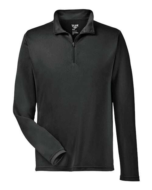 Men's Zone Performance Quarter-Zip Pullover - Black Front