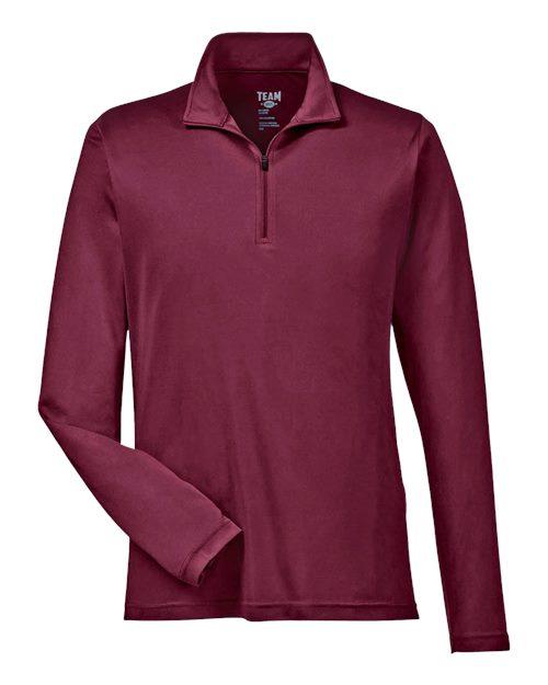 Men's Zone Performance Quarter-Zip Pullover - Sport Maroon Front