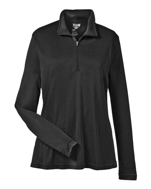 Women's Zone Performance Quarter-Zip Pullover - Black Front