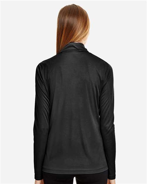 Women's Zone Performance Quarter-Zip Pullover - Black Back