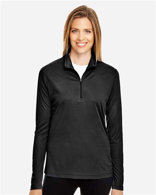 Team 365 Women's Zone Performance Quarter-Zip Pullover - Model Front