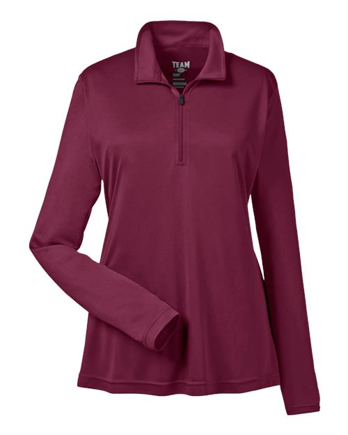 Women's Zone Performance Quarter-Zip Pullover - Sport Maroon Front