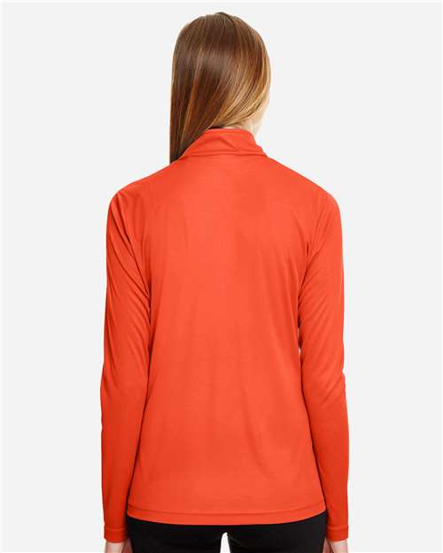 Women's Zone Performance Quarter-Zip Pullover - Sport Orange Back