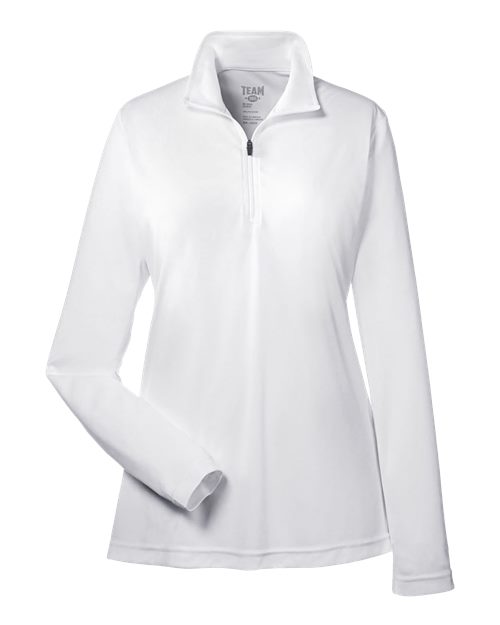 Women's Zone Performance Quarter-Zip Pullover - White Front