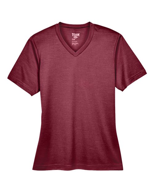 Women's Sonic Heather Performance T-Shirt - Sport Maroon Heather Front