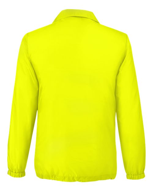 Unisex Zone Protect Coaches Jacket - Safety Yellow Back