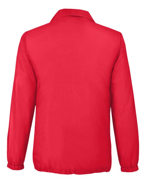Unisex Zone Protect Coaches Jacket - Sport Red Back