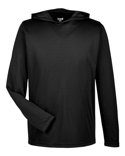 Men's Zone Performance Hooded T-Shirt - Black Front