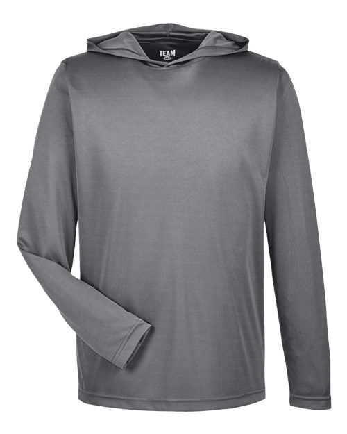 Team 365 Men's Zone Performance Hooded T-Shirt - Sport Graphite Front