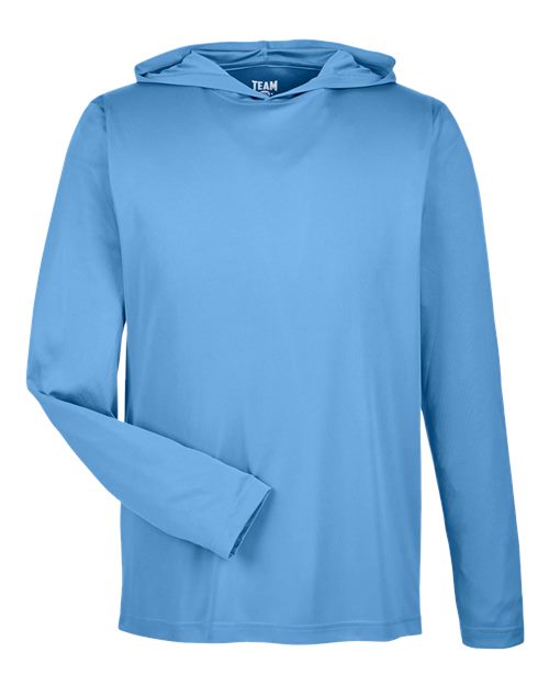 Men's Zone Performance Hooded T-Shirt - Sport Light Blue Front