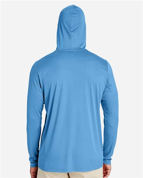 Men's Zone Performance Hooded T-Shirt - Sport Light Blue Back