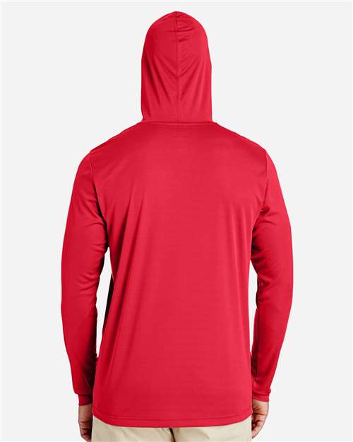 Men's Zone Performance Hooded T-Shirt - Sport Red Back