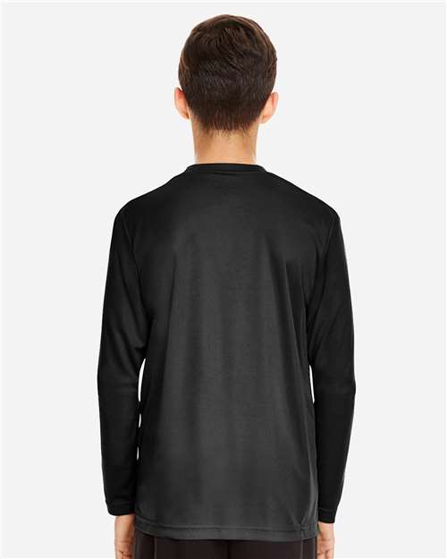 Youth Zone Performance Long Sleeve T-Shirt - Black Back