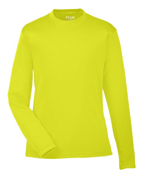 Youth Zone Performance Long Sleeve T-Shirt - Safety Yellow Front