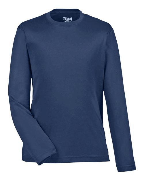 Youth Zone Performance Long Sleeve T-Shirt - Sport Dark Navy Front