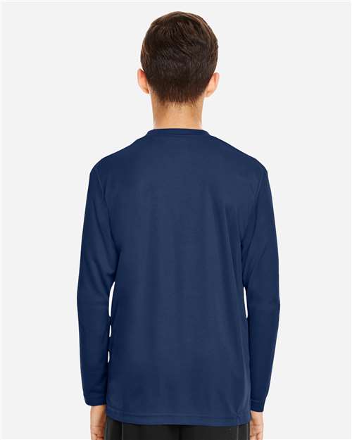 Youth Zone Performance Long Sleeve T-Shirt - Sport Dark Navy Back