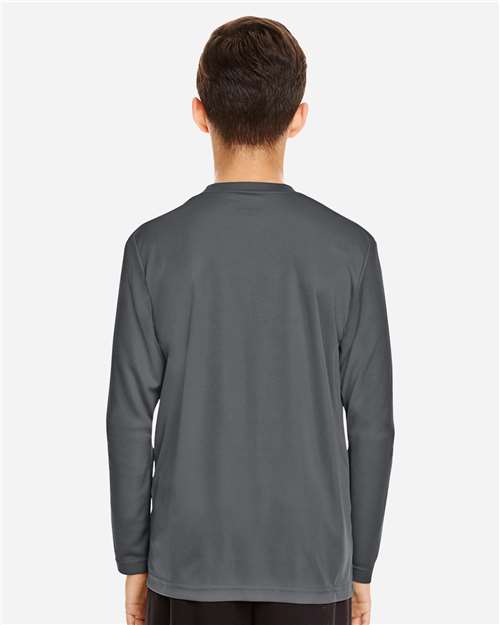 Youth Zone Performance Long Sleeve T-Shirt - Sport Graphite Back