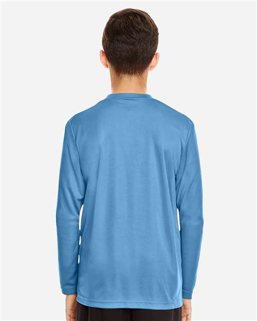Youth Zone Performance Long Sleeve T-Shirt - Sport Light Blue Back