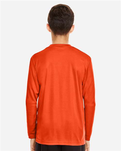 Youth Zone Performance Long Sleeve T-Shirt - Sport Orange Back