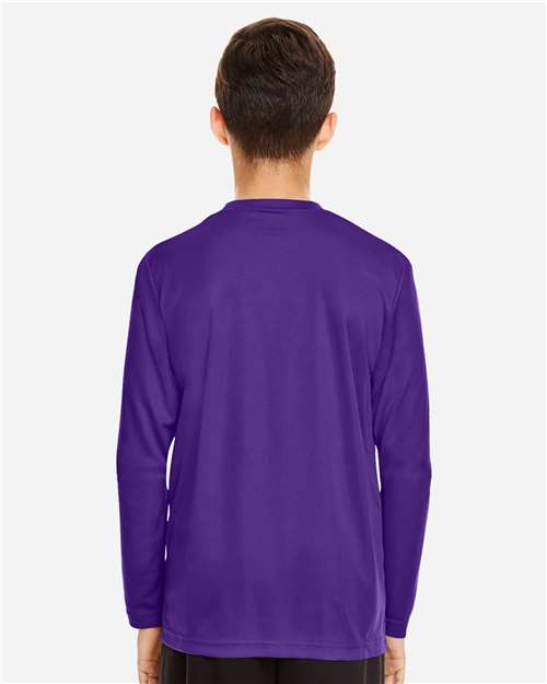 Youth Zone Performance Long Sleeve T-Shirt - Sport Purple Back