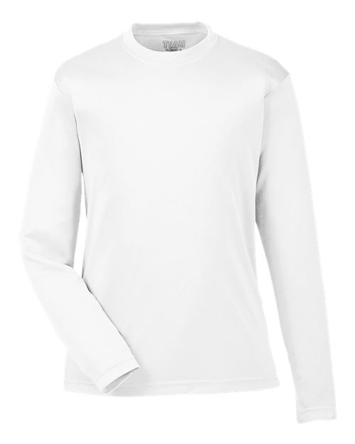 Youth Zone Performance Long Sleeve T-Shirt - White Front