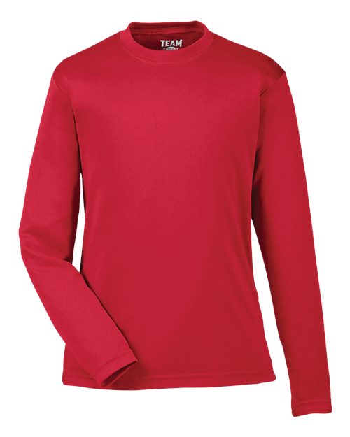 Youth Zone Performance Long Sleeve T-Shirt - Sport Red Front