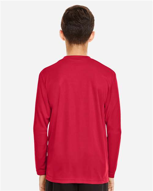 Youth Zone Performance Long Sleeve T-Shirt - Sport Red Back