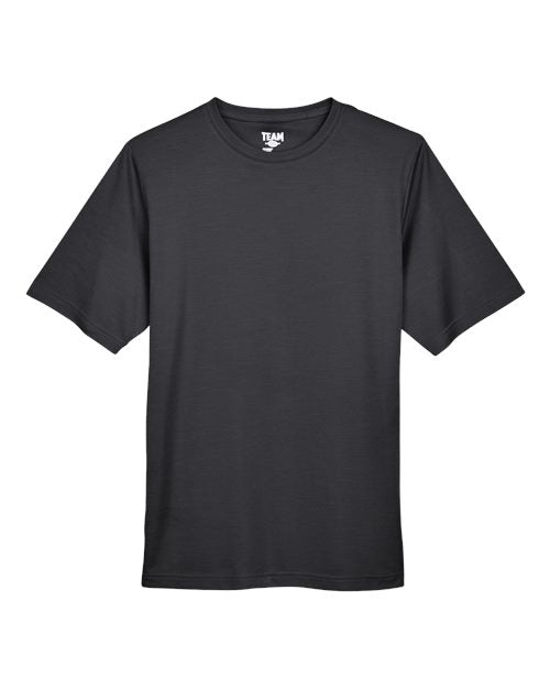 Team 365 Men's Sonic Heather Performance T-Shirt - Black Heather Front