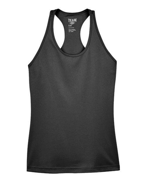 Women's Zone Performance Racerback Tank - Black Front
