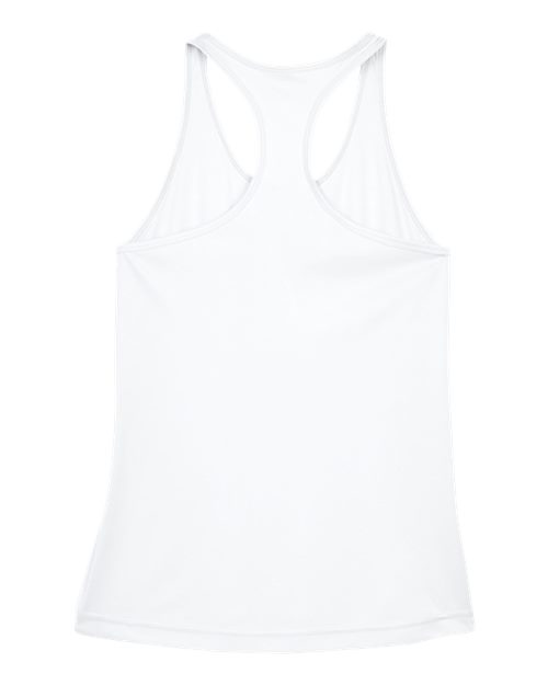 Women's Zone Performance Racerback Tank - White Back