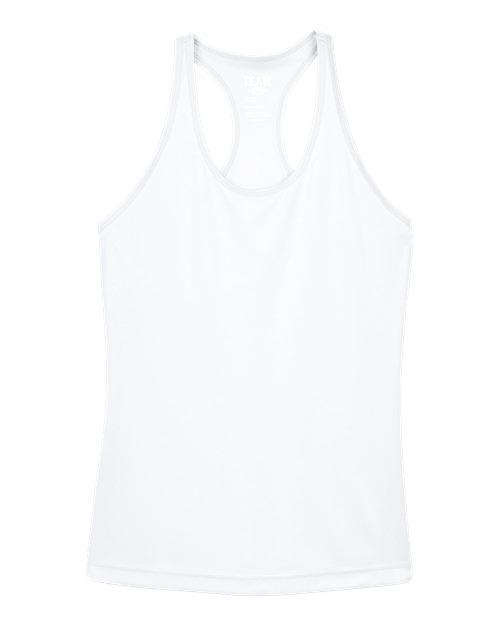 Women's Zone Performance Racerback Tank - White Front