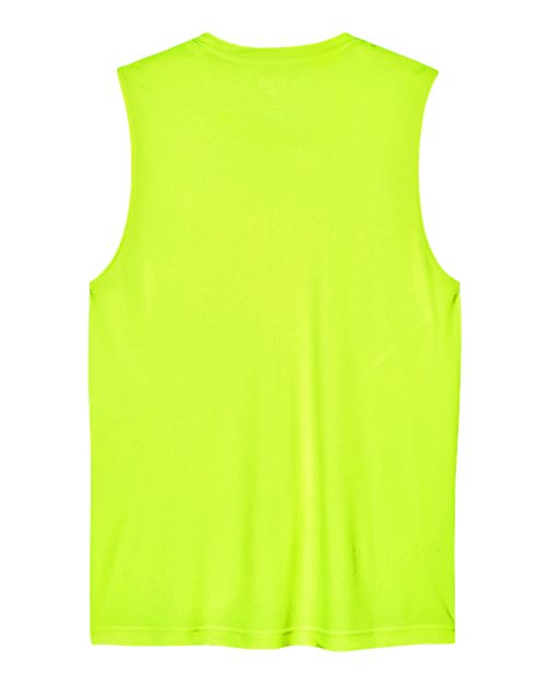 Men's Zone Performance Muscle T-Shirt - Safety Yellow Back