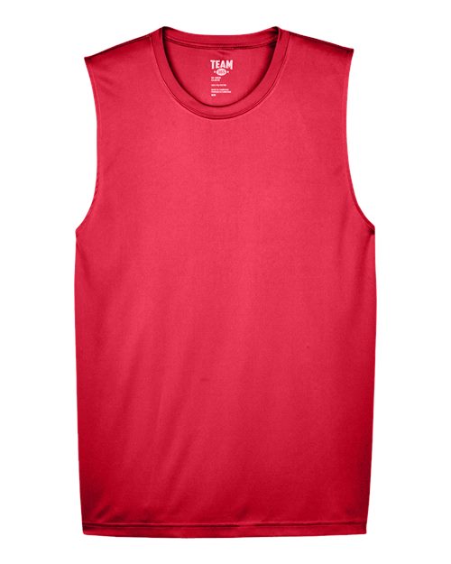 Men's Zone Performance Muscle T-Shirt - Sport Red Front