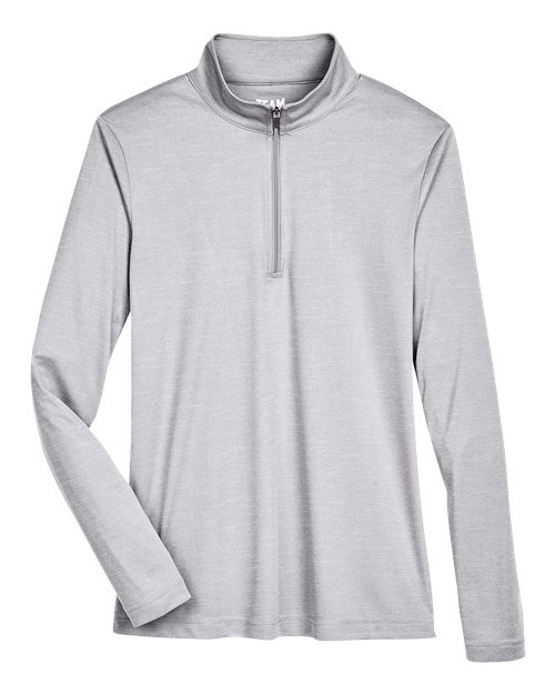 Women's Zone Sonic Heather Performance Quarter-Zip Pullover - Athletic Heather Front