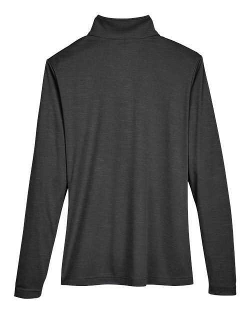 Women's Zone Sonic Heather Performance Quarter-Zip Pullover - Black Heather Back
