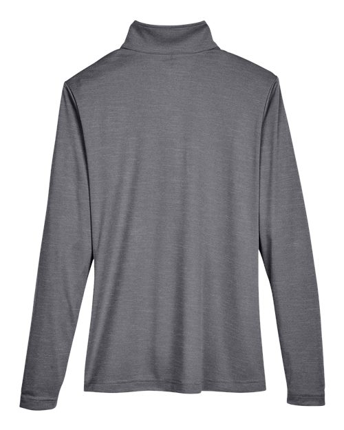Women's Zone Sonic Heather Performance Quarter-Zip Pullover - Dark Grey Heather Back