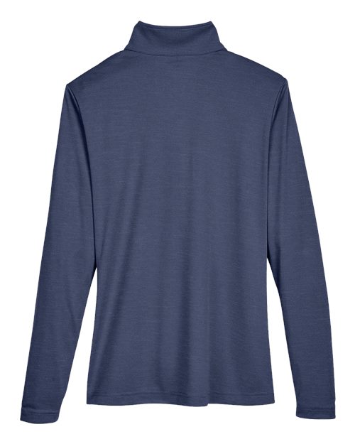 Women's Zone Sonic Heather Performance Quarter-Zip Pullover - Sport Dark Navy Heather Back