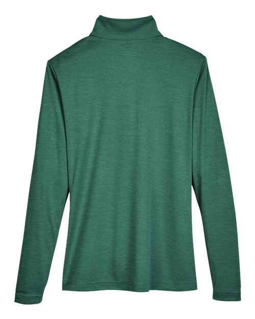 Women's Zone Sonic Heather Performance Quarter-Zip Pullover - Sport Forest Heather Back
